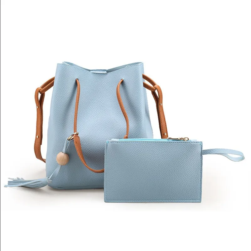 Manufacture new design women handbags sets tassel pu leather 2pcs sets bag, Sky blue / black / pink / grey
Manufacture new design women handbags sets tassel pu leather 2pcs sets bag, Sky blue / black / pink / grey