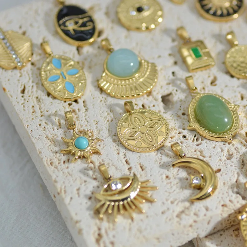 Factory wholesale necklace stainless steel multiple DIY natural stone drop oil pendant accessories
Factory wholesale necklace stainless steel multiple DIY natural stone drop oil pendant accessories