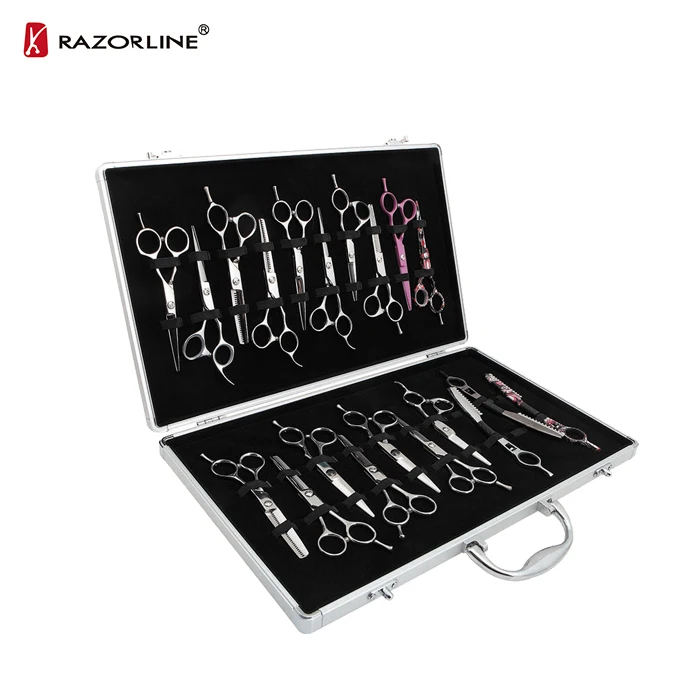Razorline GVA020 Professional Aluminium Hair Scissor's Show Case for 20 piece Scissors, Silver
Razorline GVA020 Professional Aluminium Hair Scissor's Show Case for 20 piece Scissors, Silver