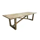 Rectangular reclaimed wood dining table foldable reclaimed fir wood