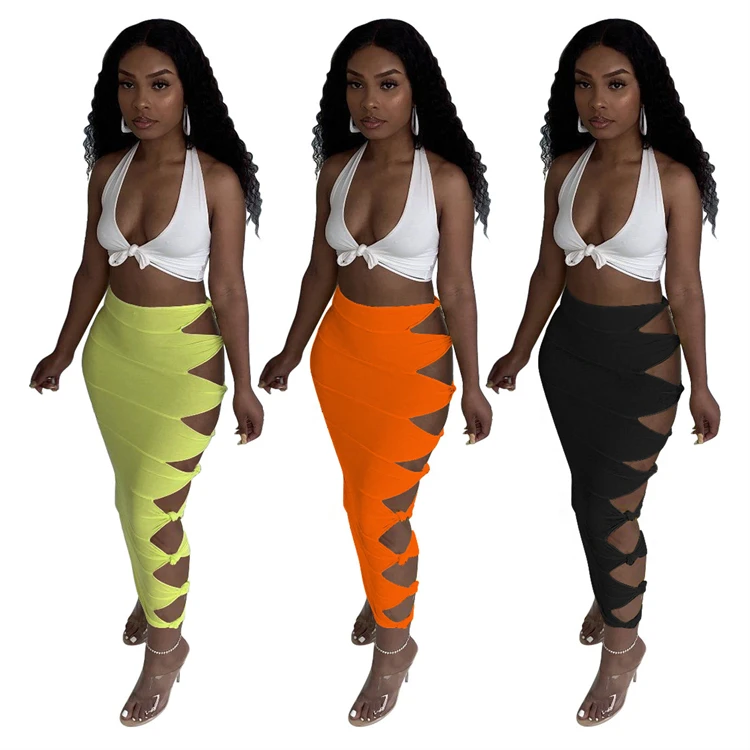 DUODUOCOLOR Fashion leisure solid color tie the knot broken hole skirt summer style hollow out dress women clothing D10202
DUODUOCOLOR Fashion leisure solid color tie the knot broken hole skirt summer style hollow out dress women clothing D10202