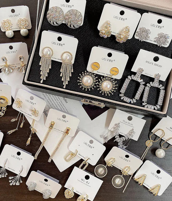 PUSHI Wholesale non fade zircon earrings geometric silver stud earring 925 sterling needle female
PUSHI Wholesale non fade zircon earrings geometric silver stud earring 925 sterling needle female