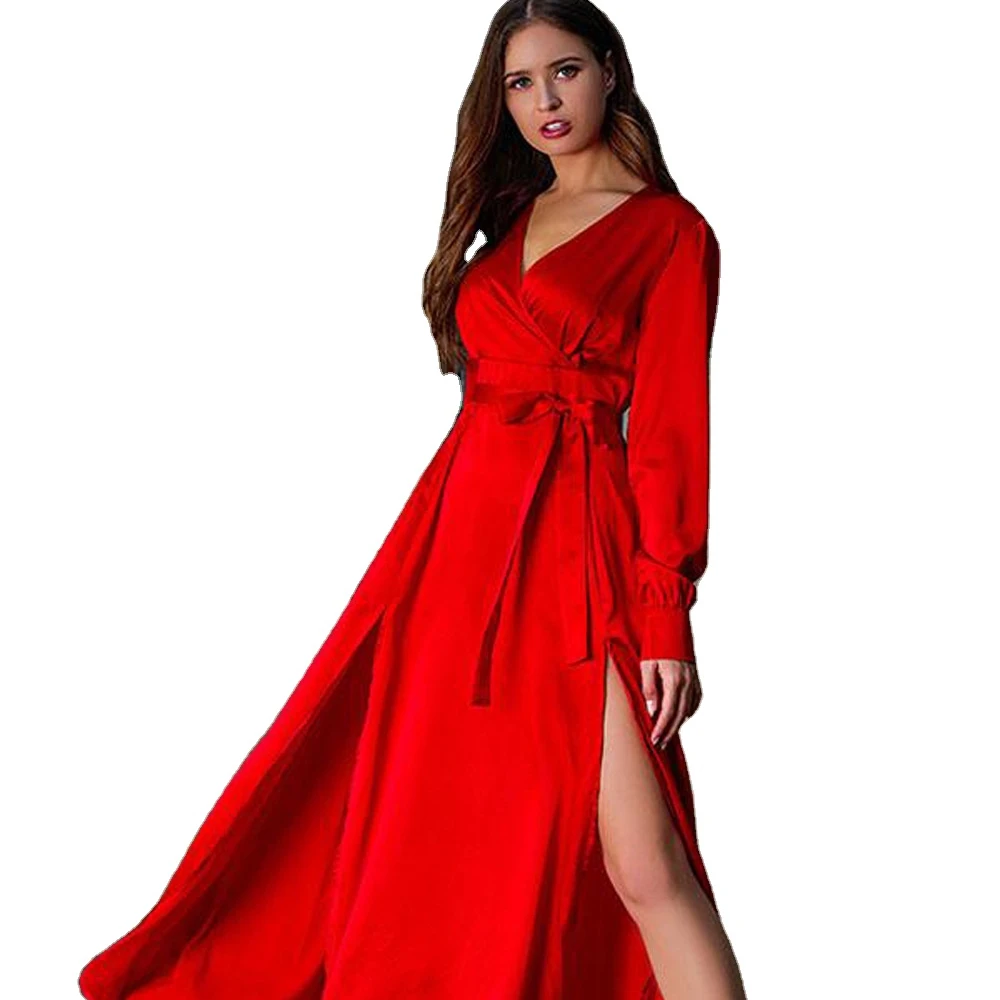 2021 New Arrival High Quality Women v neck long sleeve fashion ladies casual dresses
2021 New Arrival High Quality Women v neck long sleeve fashion ladies casual dresses