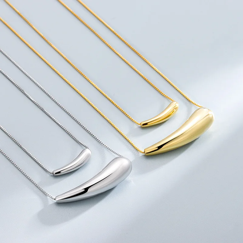 Hot 925 Sterling Silver Chill Eggplant Shaped Pendant Necklace Fashion Minimalist Jewelry 18k Gold Plated Custom Necklace
Hot 925 Sterling Silver Chill Eggplant Shaped Pendant Necklace Fashion Minimalist Jewelry 18k Gold Plated Custom Necklace