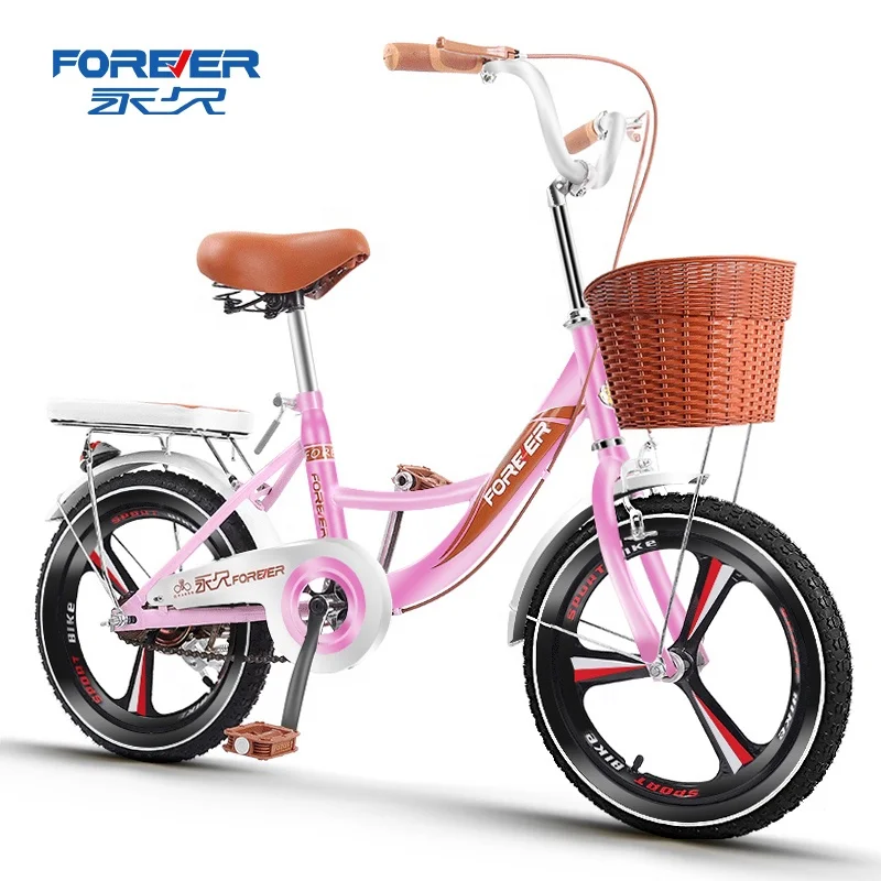 FOREVER new design and beautiful 16-inch single-speed bike with basket light bike suitable for students or ladies or children
FOREVER new design and beautiful 16-inch single-speed bike with basket light bike suitable for students or ladies or children