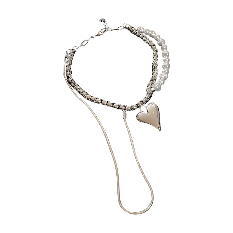 fashion personality multi layered chain pearl necklace clasp chain heart
fashion personality multi layered chain pearl necklace clasp chain heart