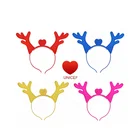 HOT Christmas decoration LED Light-up Reindeer Antler Headband Christmas Birthday party suppliers for Kids and Adults