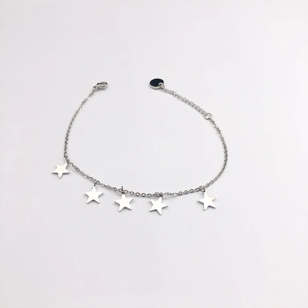 Star Charms Bracelet Stainless Steel Adjustable Bracelet Women Jwelri, Steel/gold/rose gold and other
Star Charms Bracelet Stainless Steel Adjustable Bracelet Women Jwelri, Steel/gold/rose gold and other