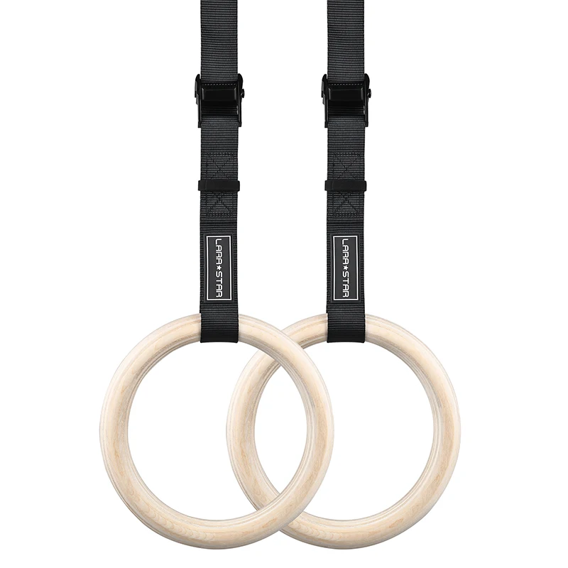 Fitness Wooden Gymnastics Rings with Cam Buckle Straps, Home Gym Equipment 1.1 inch thickness
Fitness Wooden Gymnastics Rings with Cam Buckle Straps, Home Gym Equipment 1.1 inch thickness
