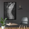 Modern Abstract Wall Decor Art Print Poster Black and White Silhouette Outline Artwork