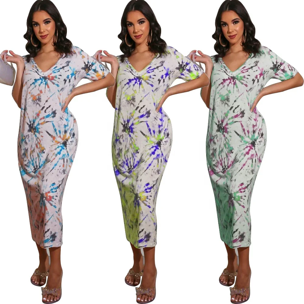 B61445A European and American sexy women's dress features irregular tie-dye print V-neck women's dress
B61445A European and American sexy women's dress features irregular tie-dye print V-neck women's dress