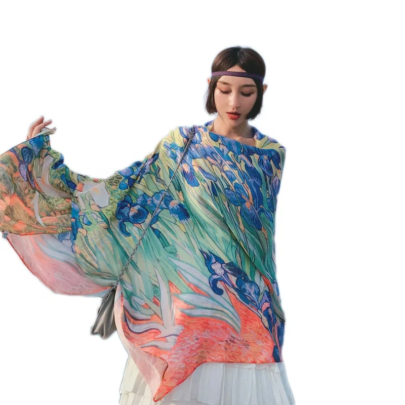 Wholesale Custom Fashion Stylish Printed famous painting polyester silk Scarf For Women, Colors
Wholesale Custom Fashion Stylish Printed famous painting polyester silk Scarf For Women, Colors