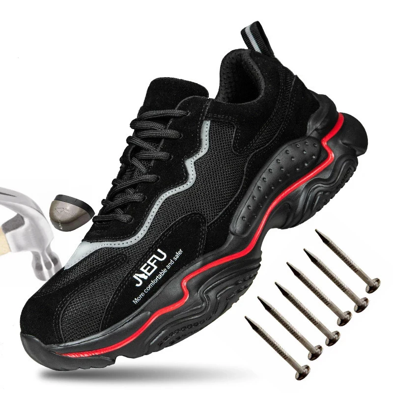Mens Steel Toe Safety Shoes Work Shoes For Women Lightweight Breathable Anti-Smashing Non-Slip Construction Work Sneakers, Black.grey.green
Mens Steel Toe Safety Shoes Work Shoes For Women Lightweight Breathable Anti-Smashing Non-Slip Construction Work Sneakers, Black.grey.green