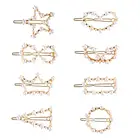 New Design Luxury Hollow Metal Pearl Hair Pin Wedding Hair Accessories Barrettes Hair Clips for Women Accessories