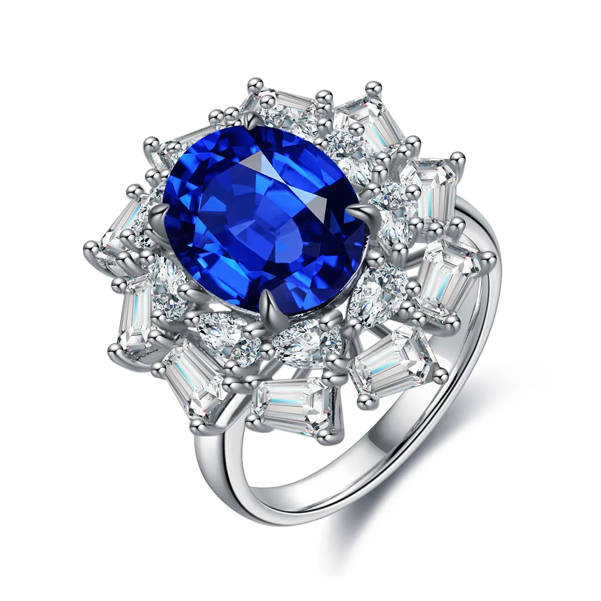 S925 Silver Rinsg Women Lab Grown Sapphire Ring Jewelry Oval Shape Designer Jewelry Direct Sale, Blue
S925 Silver Rinsg Women Lab Grown Sapphire Ring Jewelry Oval Shape Designer Jewelry Direct Sale, Blue
