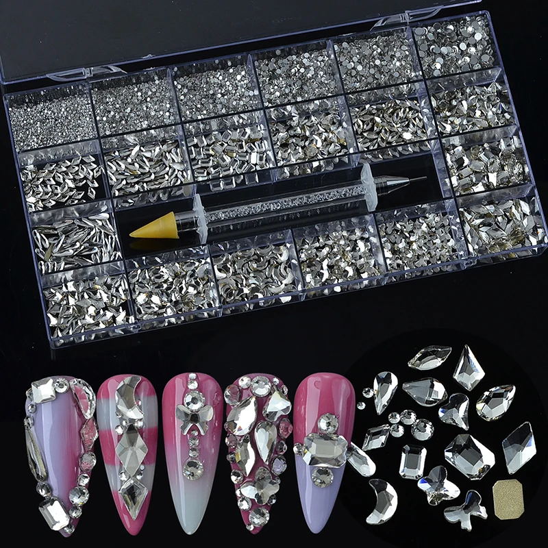 15 Multi Color 3D Nail Diamond Crystal Rhinestone Box Set For Nail Design In Box, Colorful
15 Multi Color 3D Nail Diamond Crystal Rhinestone Box Set For Nail Design In Box, Colorful
