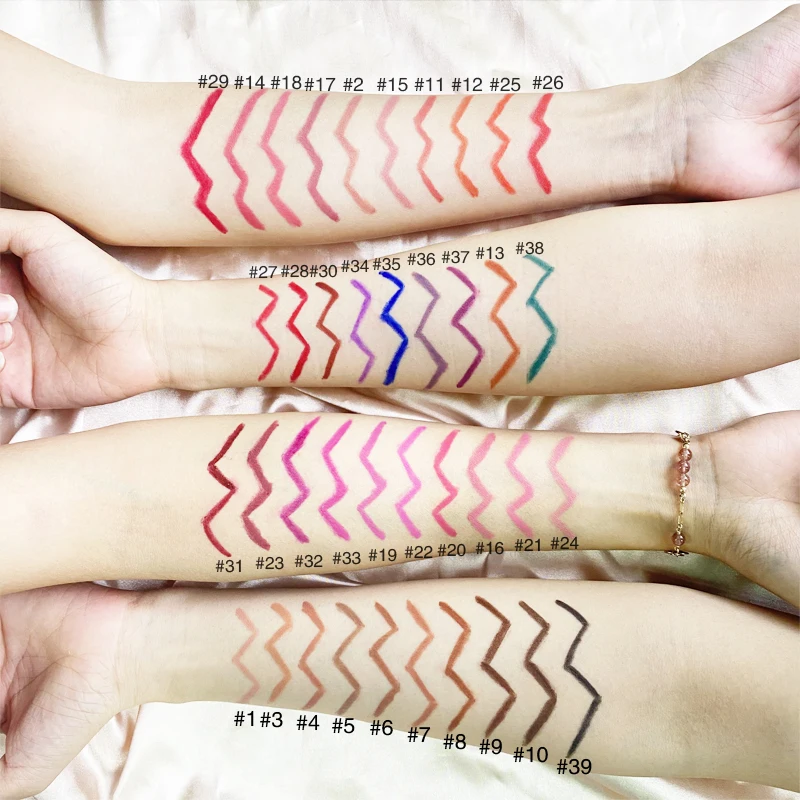 New arrival 39 colors high pigment wholesale lip liner vegan waterproof private label lip liner pencil
New arrival 39 colors high pigment wholesale lip liner vegan waterproof private label lip liner pencil