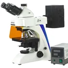 OPTO-EDU A16.2603-T2 Trinocular LED Fluorescence Microscope Quarduple, Infinity Plan