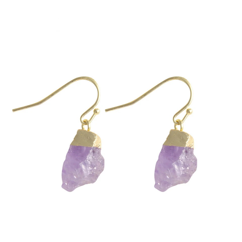 Fashion Girl Lady Jewelry Women Natural Stone Irregular Geometric Amethyst Crystal Stone Retro Drop Earrings For Women
Fashion Girl Lady Jewelry Women Natural Stone Irregular Geometric Amethyst Crystal Stone Retro Drop Earrings For Women