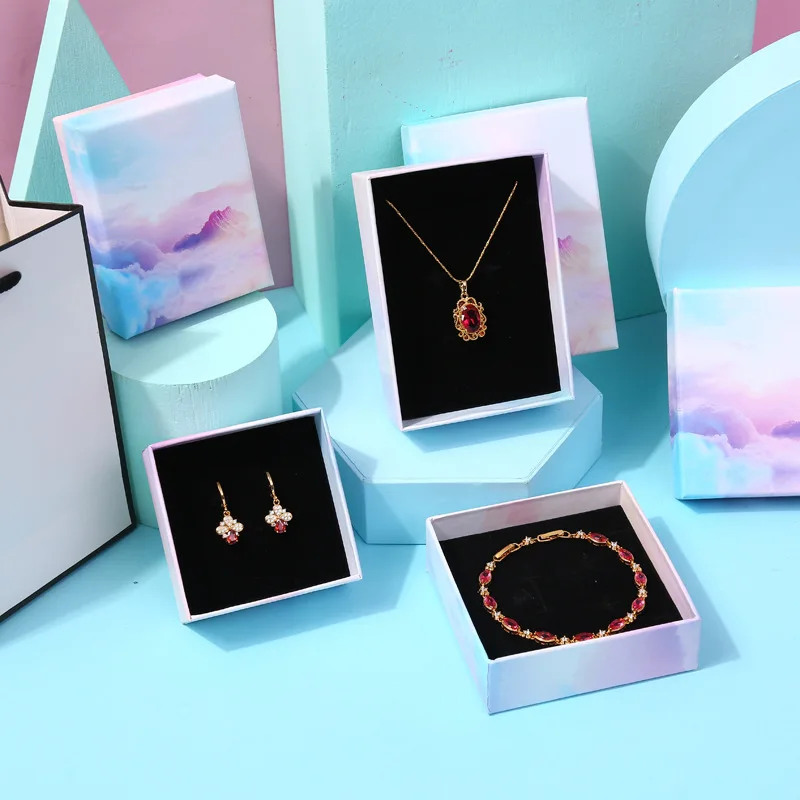 Necklace bracelet earring set container paper custom jewelry box with logo exquisite jewelry packaging box, Customized color
Necklace bracelet earring set container paper custom jewelry box with logo exquisite jewelry packaging box, Customized color