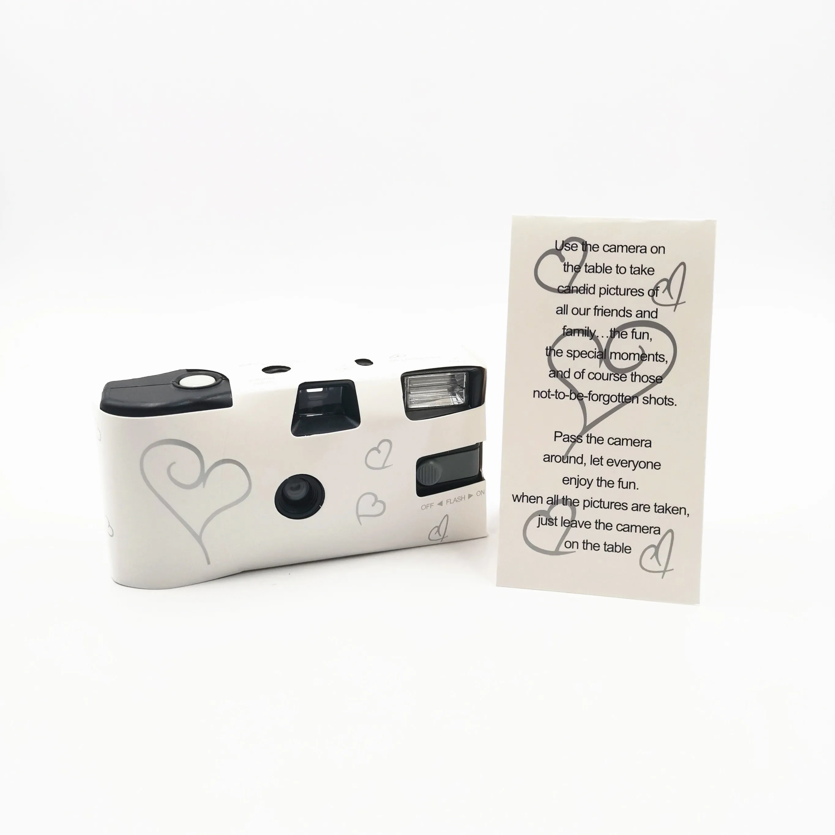 wedding Single Use Disposable Camera with Flashlight Build in Battery with Kodak Color Film 200ASA 27EXP Silver Heart White
wedding Single Use Disposable Camera with Flashlight Build in Battery with Kodak Color Film 200ASA 27EXP Silver Heart White