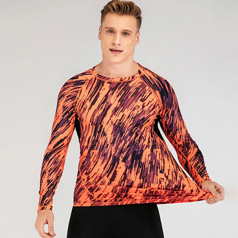 Camouflage Print Round Neck Long Sleeve T-shirts Muscle Taining Quick-drying Stretch Mens Fitness Clothes
Camouflage Print Round Neck Long Sleeve T-shirts Muscle Taining Quick-drying Stretch Mens Fitness Clothes
