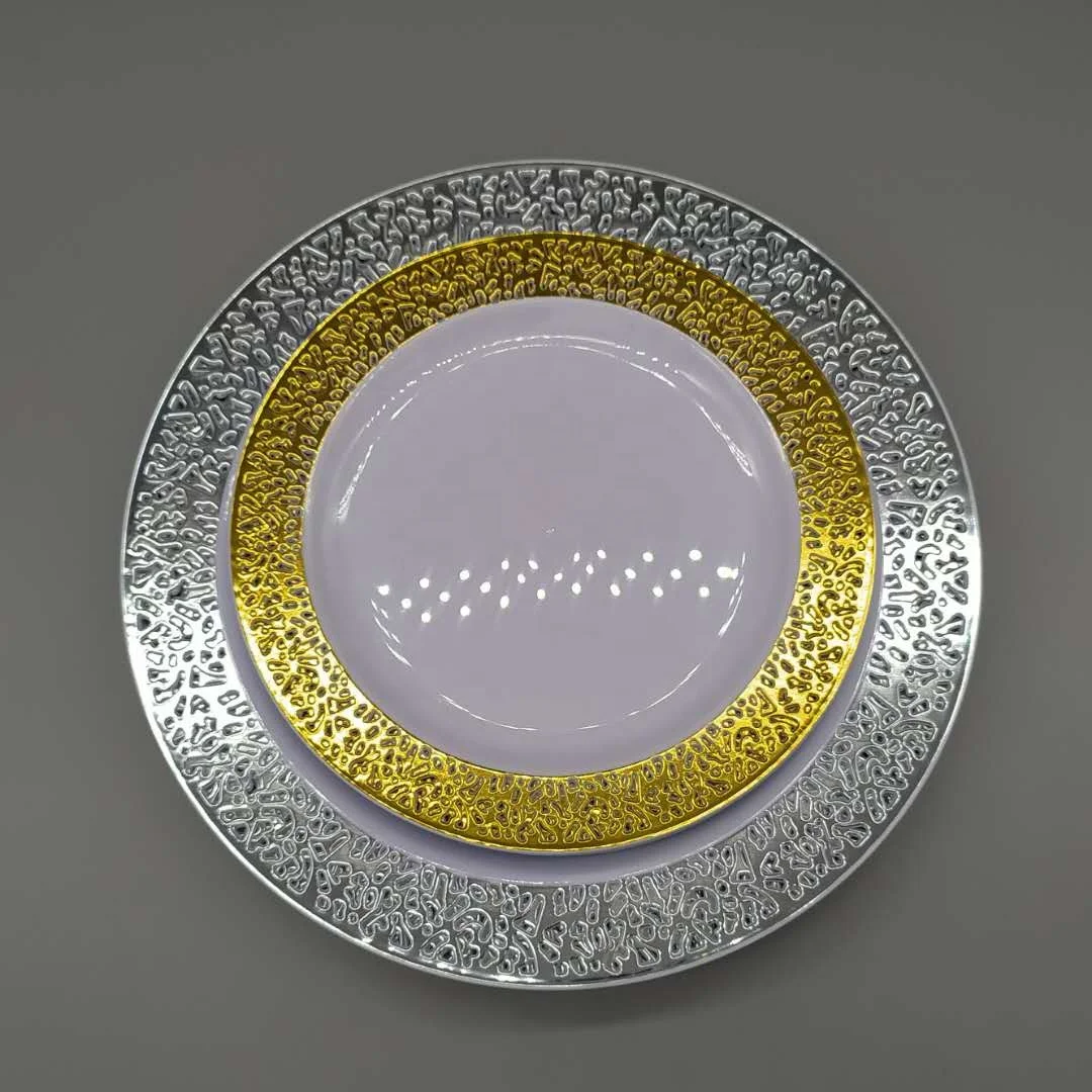 New Style Inlaid Cutout Fancy Wedding Party Dinnerware Sets Dessert Snack Plastic Plates
New Style Inlaid Cutout Fancy Wedding Party Dinnerware Sets Dessert Snack Plastic Plates