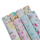 8pattern A4 Cartoon Printed Faux Synthetic Leather sheets Fabric for all Handmade Crafts Hair bow Earrings Bag DIY Making