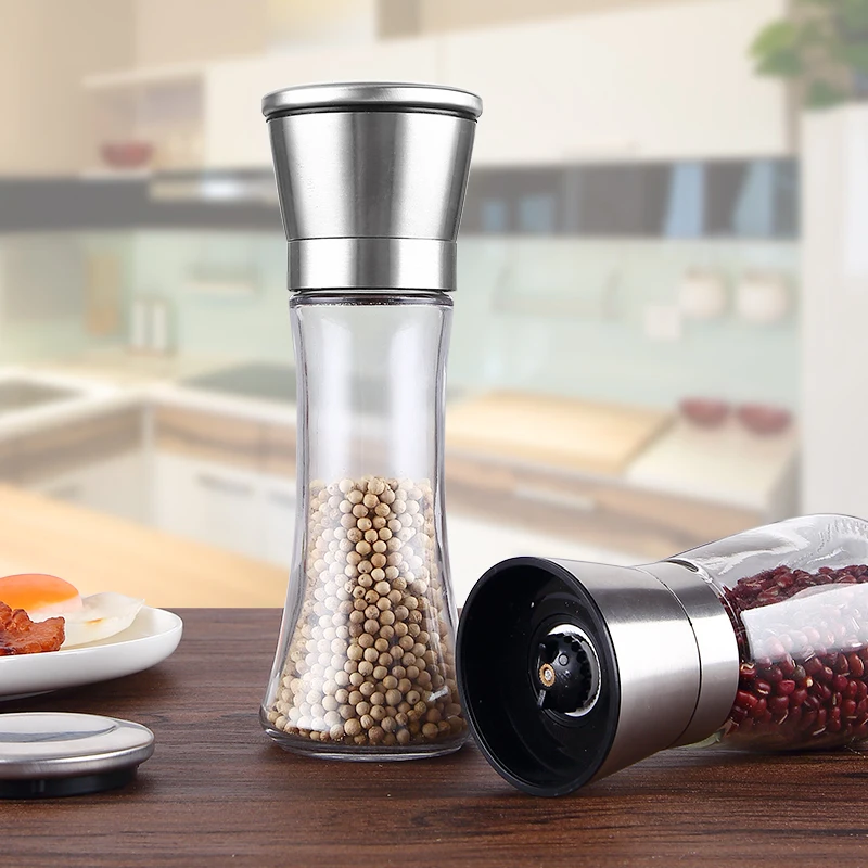 Amazon Hot Selling Gravity Salt And Pepper Grinder Black Pepper Grinder Bottle Manual Spice Grinder, Silver 
Amazon Hot Selling Gravity Salt And Pepper Grinder Black Pepper Grinder Bottle Manual Spice Grinder, Silver
