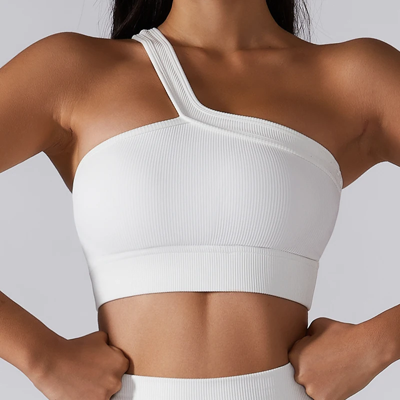 Sexy One Shoulder Sports Bra Women Yoga Crop Top Athletic Fitness Running Push Up Brassieres Gym Workout Bra Tops, Customized colors
Sexy One Shoulder Sports Bra Women Yoga Crop Top Athletic Fitness Running Push Up Brassieres Gym Workout Bra Tops, Customized colors