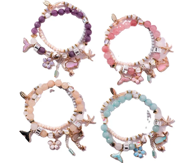 fashion mermaid tail starfish flower charm bracelets summer glass crystal bead stretch bracelets beach bracelets holiday gifts
fashion mermaid tail starfish flower charm bracelets summer glass crystal bead stretch bracelets beach bracelets holiday gifts