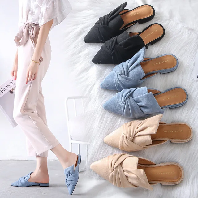 New Summer Women High Thin Heels Slip On Butterfly-Knot Pumps Pointed Toe Slippers Lady Sweet Shoes
New Summer Women High Thin Heels Slip On Butterfly-Knot Pumps Pointed Toe Slippers Lady Sweet Shoes