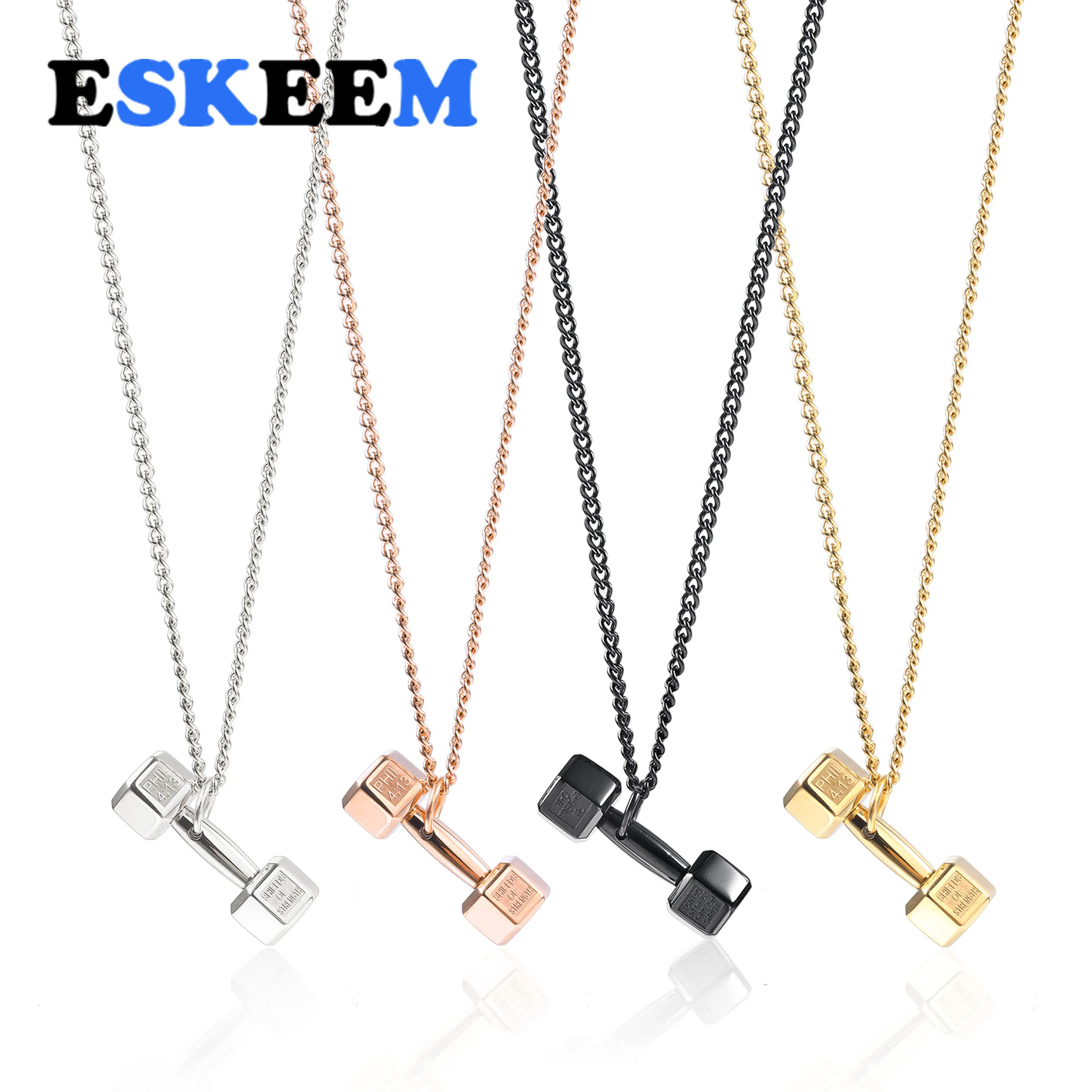 Stainless Steel Sport Jewelry Dumbbell Pendant Necklace Custom Logo Barbell Fitness Pendant Jewelry for Sale, Picture 
Stainless Steel Sport Jewelry Dumbbell Pendant Necklace Custom Logo Barbell Fitness Pendant Jewelry for Sale, Picture