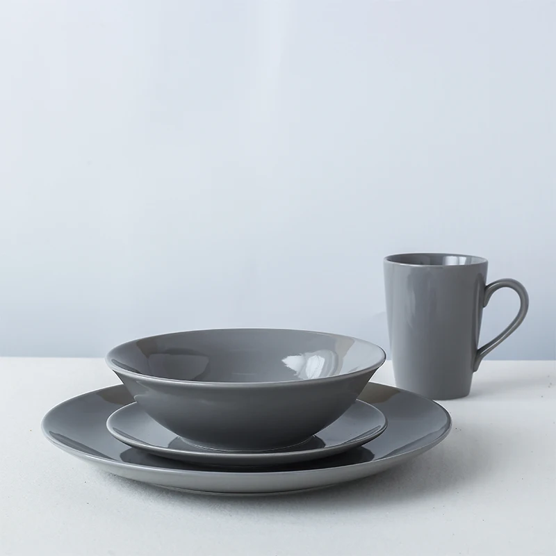 Wholesale 4-piece Meal Plate Set With Mug Nordic Matte Multi-color Glazed Ceramic Tableware Set
Wholesale 4-piece Meal Plate Set With Mug Nordic Matte Multi-color Glazed Ceramic Tableware Set