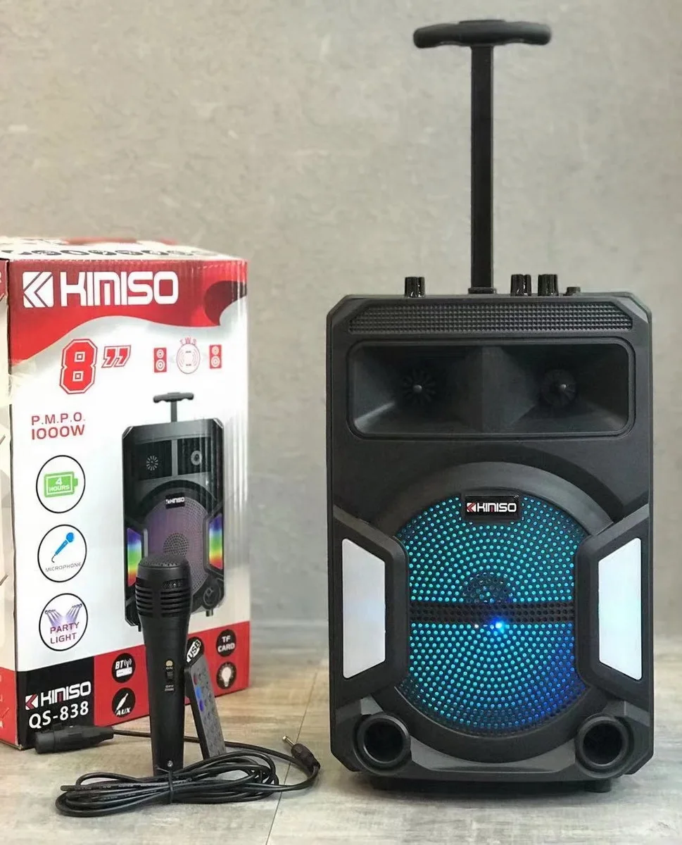 QS-838 Best selling 8 inch trolley speaker deepbass wireless speaker with led light
QS-838 Best selling 8 inch trolley speaker deepbass wireless speaker with led light