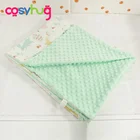 print baby knitted fleece mink dots polyester blanket