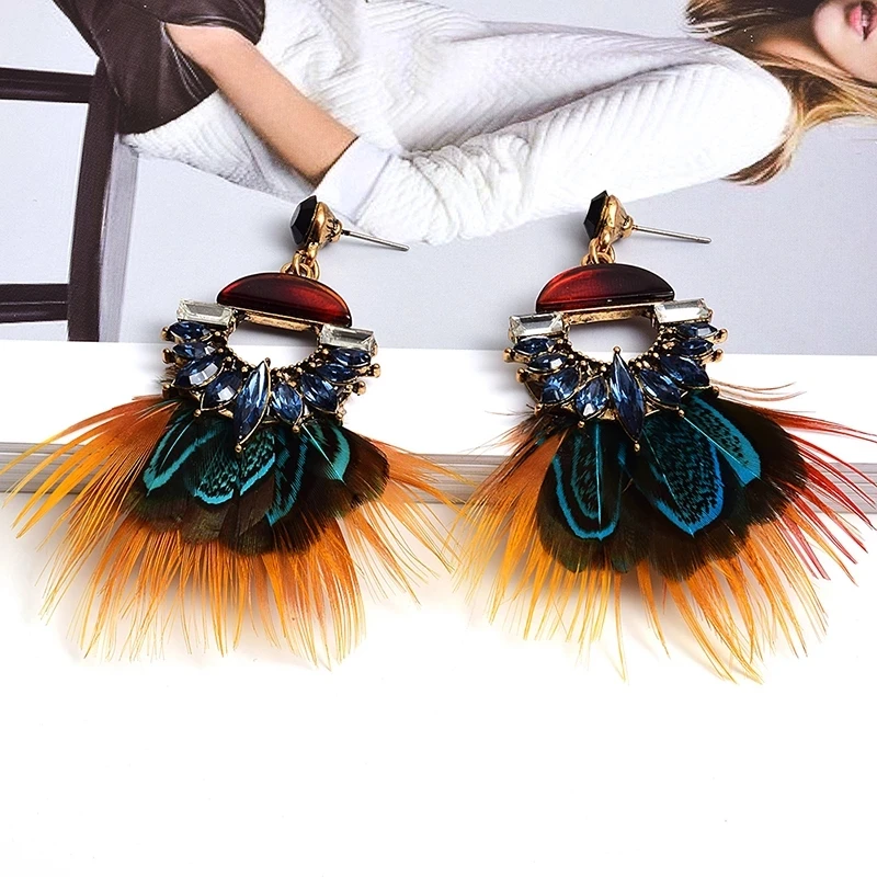 Jewelry Wholesale Accessories For Women New Arrival Luxury Crystal Drop Earrings High-Quality Vintage Handmade Feather Earring, Many colors fyi
Jewelry Wholesale Accessories For Women New Arrival Luxury Crystal Drop Earrings High-Quality Vintage Handmade Feather Earring, Many colors fyi