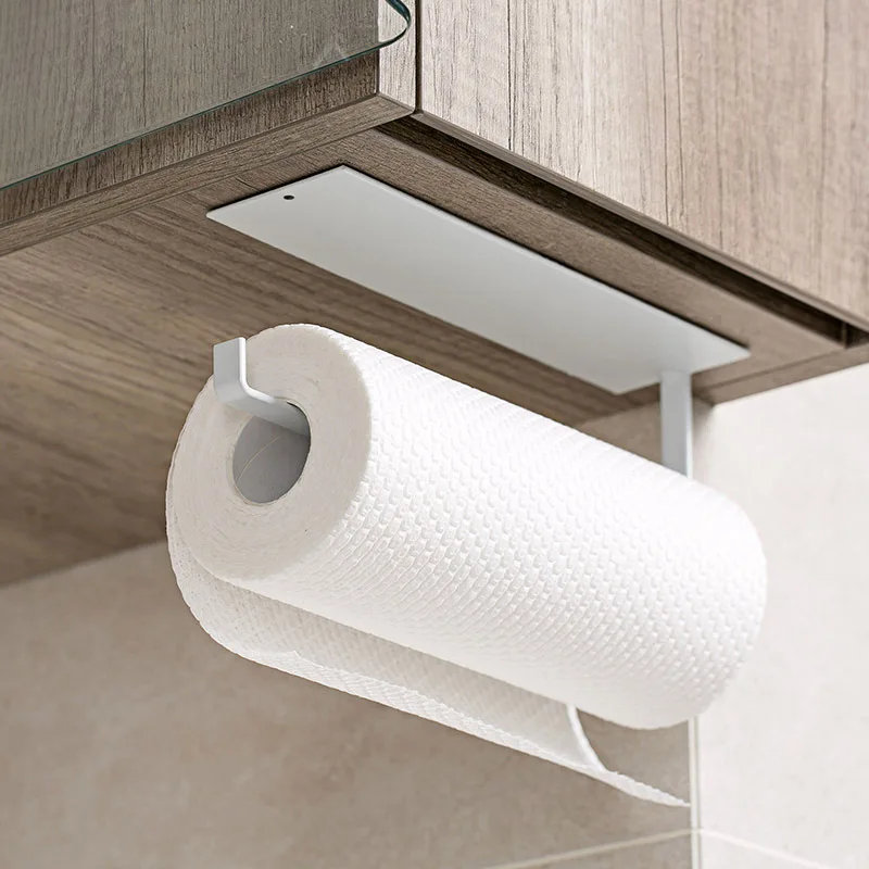 Simple Kitchen Roll Paper Hanger Perforated Wall-mounted Paper Towel Rack Oil-absorbing Paper Cling Film Storage, White,black
Simple Kitchen Roll Paper Hanger Perforated Wall-mounted Paper Towel Rack Oil-absorbing Paper Cling Film Storage, White,black