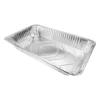 Chinese producer ODM acceptable embossed silver disposable rectangle aluminum foil food packing tray size 457*337*65mm for Oman