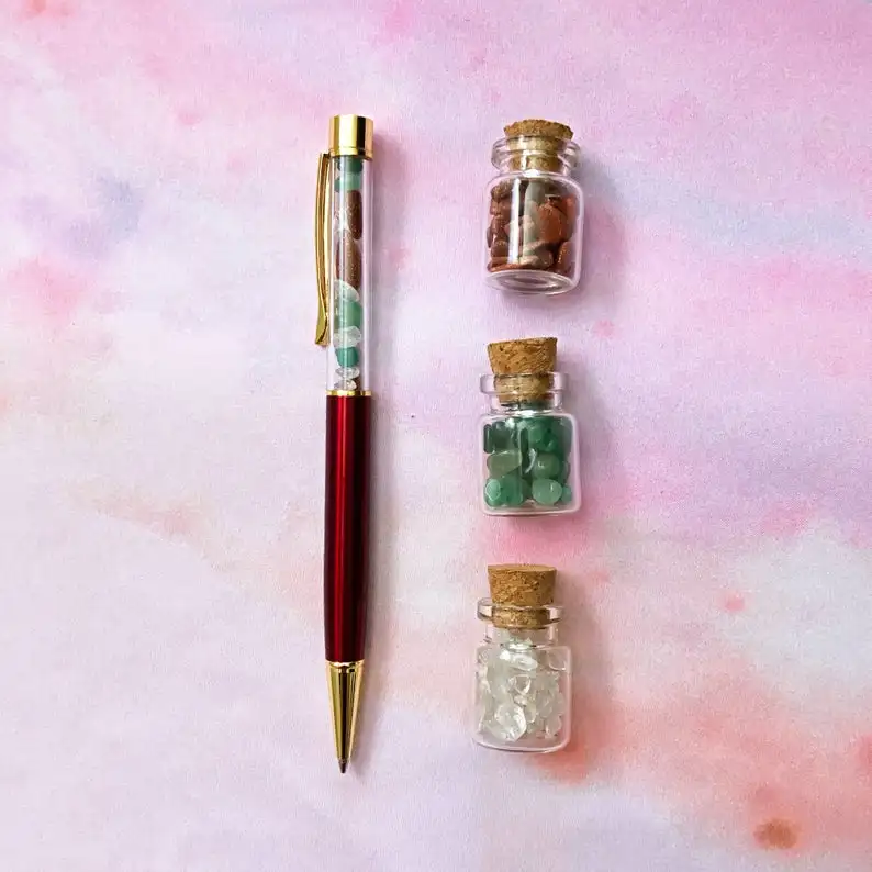 New healing stone quartz nature Intelligence Crystals Pen for Manifestation Journal Scripting Spiritual Magic Witchcraft Spells, 25 colors
New healing stone quartz nature Intelligence Crystals Pen for Manifestation Journal Scripting Spiritual Magic Witchcraft Spells, 25 colors