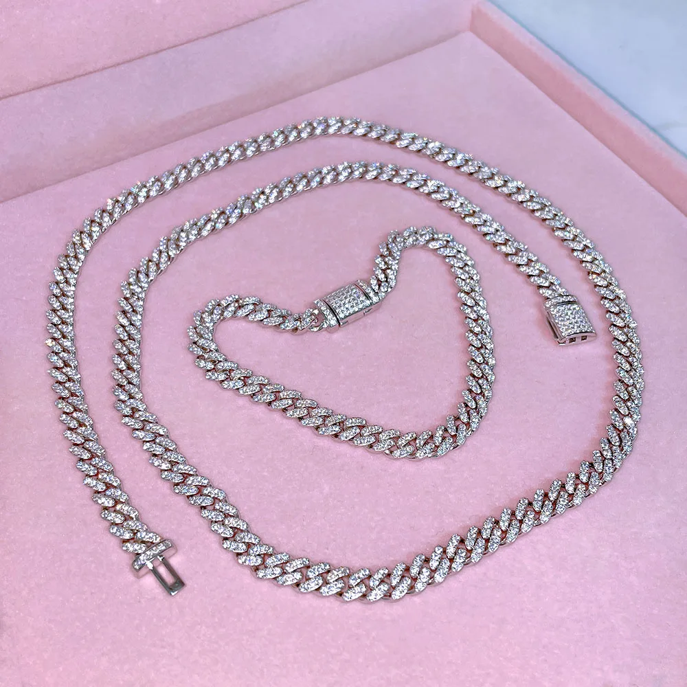 FOXI jewelry set women men diamond zirconia cz cuban chain link necklace bracelet sets
FOXI jewelry set women men diamond zirconia cz cuban chain link necklace bracelet sets
