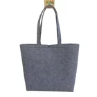 Custom Shopping Bag Fashion Ladies Single Shoulder Bag Grey felt Tote bag
