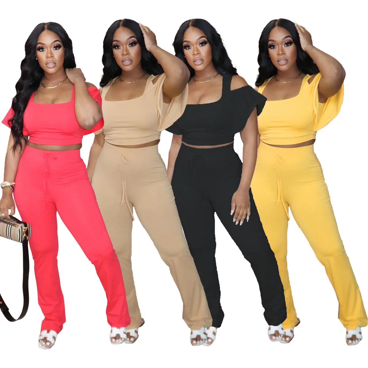 High quality casual Two Piece Set Women crop Top Two Piece Outfits plus size women clothing joggers, As show
High quality casual Two Piece Set Women crop Top Two Piece Outfits plus size women clothing joggers, As show