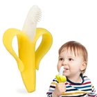 2019 new arrival banana baby toothbrush silicone baby toothbrush