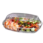 Plastic appetizer serving tray transparent flip on ice tray