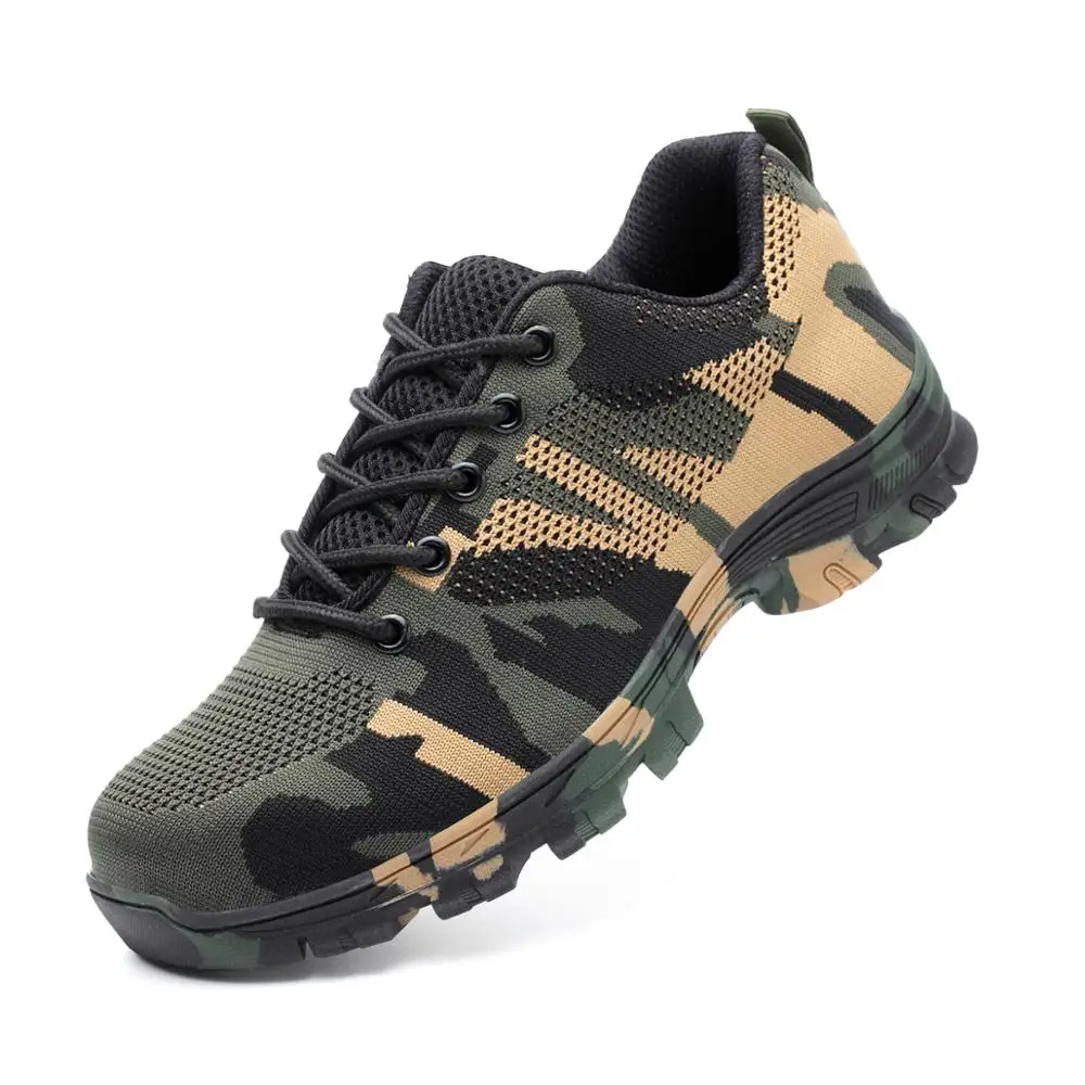 new design fashion comfortable steel toe leather industrial waterproof working sneaker breathable safety shoes for men, Camouflage
new design fashion comfortable steel toe leather industrial waterproof working sneaker breathable safety shoes for men, Camouflage