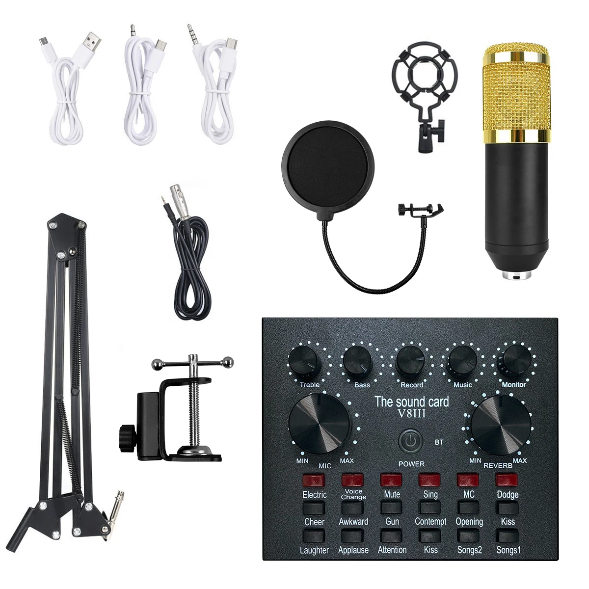 New Arrival bm800 Set USB V8 Plus Sound Card External Smart Professional Connect Phone And Tablet, Black
New Arrival bm800 Set USB V8 Plus Sound Card External Smart Professional Connect Phone And Tablet, Black