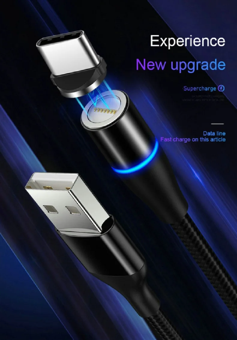Magnetic Micro USB Cable 2.4A Fast Charging Data Cable for Samsung Huawei Xiaomi LG Magnet Charger Mobile Phone USB Cord - ANKUX.COM