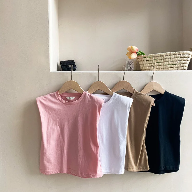 A78BM013016 infant baby girl t shirt solid color for girls summer shirt sleeveless clothing toddler kids tops wholesale
A78BM013016 infant baby girl t shirt solid color for girls summer shirt sleeveless clothing toddler kids tops wholesale