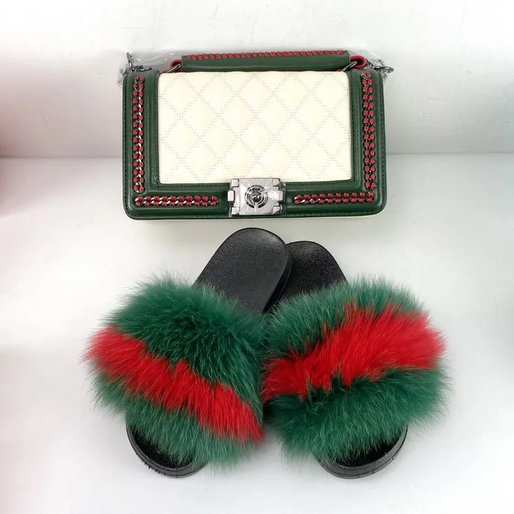 handbag matching shoes and bag set high quality pu handbag match fur slides purse handbag and fox fur slides sets
handbag matching shoes and bag set high quality pu handbag match fur slides purse handbag and fox fur slides sets